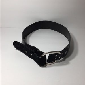 Fossil Leather & Suede Riveted Belt